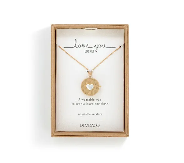 Love you Locket Necklace - Gold